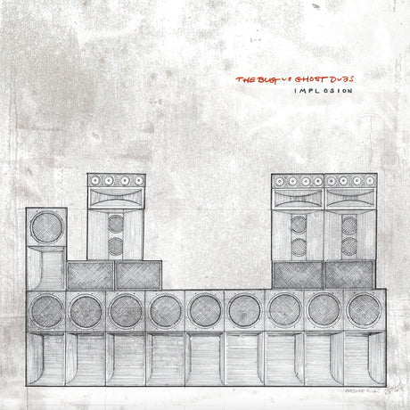 Album cover with speaker design and text on a textured gray background