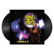 Vinyl records with a cover featuring a person holding a moon and the text 'Mind Over Matter' on a cosmic background.