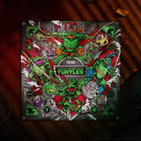Poster of Teenage Mutant Ninja Turtles with vibrant colors on a dark background