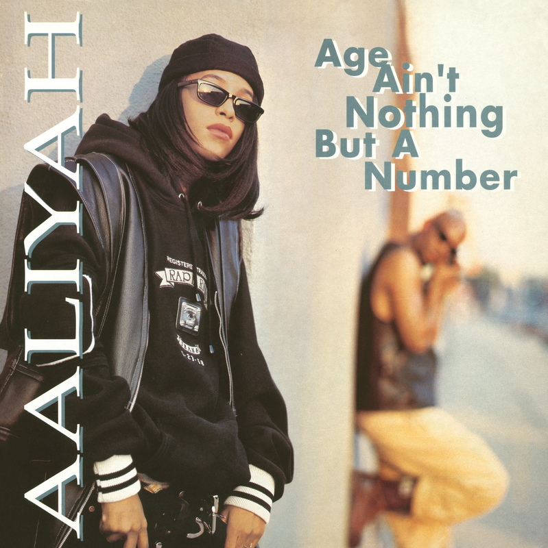 Album cover with a person wearing sunglasses and a hoodie, text 'Alyah' and 'Age Ain't Nothing But A Number'.