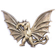 Bronze dragon figurine on a white background