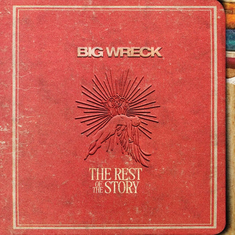 Album cover for 'The Rest of the Story' by Big Wreck with a red background and central design.