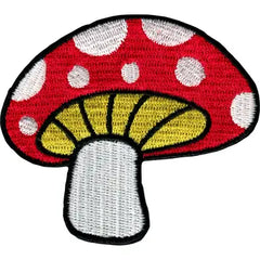 Red Capped Mushroom with White Dots Patch