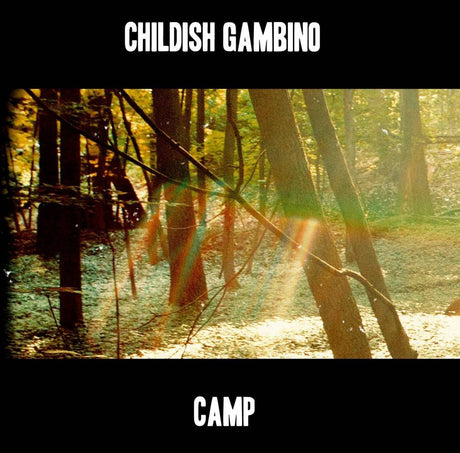 Album cover with 'Childish Gambino' and 'Camp' text, featuring a forest scene.