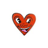 Keith Haring Black Nickel Plated Brass Heart Lapel Pin