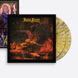 Vinyl record with 'Judas Priest' album cover featuring an angelic figure and fiery background.