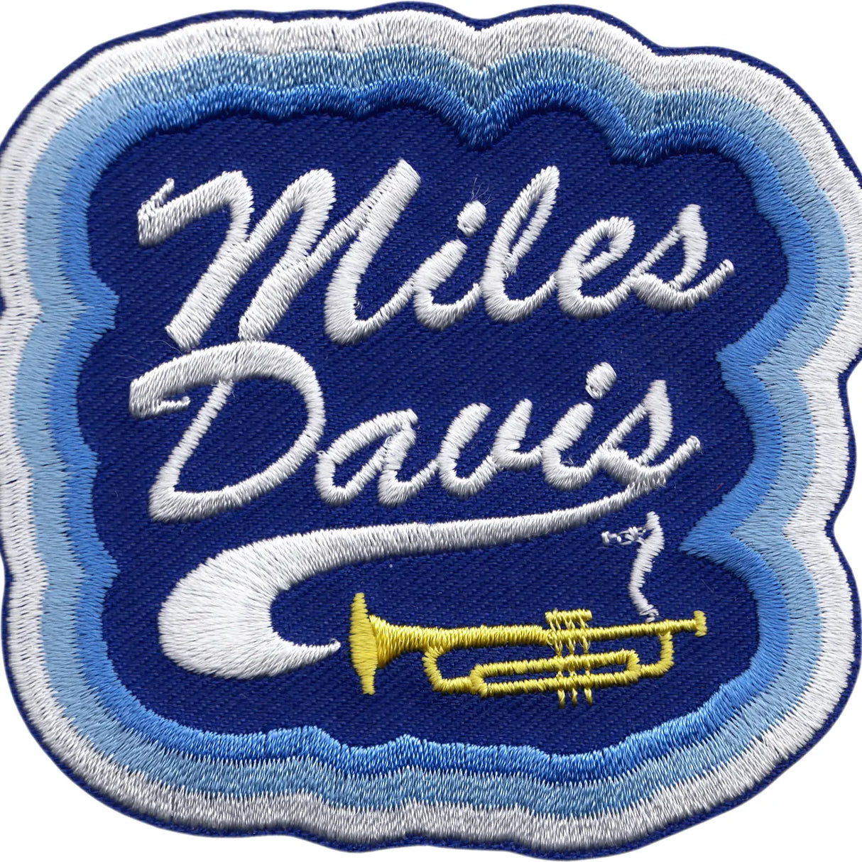 Miles Davis - Logo with Trumpet On Blue Patch