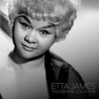 Black and white portrait of a famous singer with text 'Etta James The Essential Collection'.