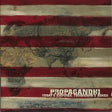 Album cover with a stylized map and text 'Propagandhi' on a red, white, and blue striped background.