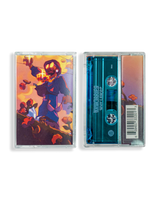 Cassette tape with colorful cover featuring a person and flowers on a white background