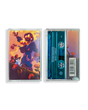 Cassette tape with colorful cover featuring a person and flowers on a white background