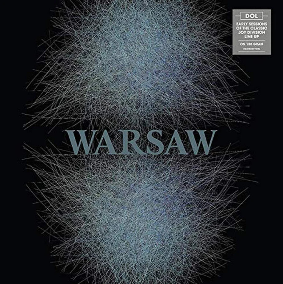 Album cover with abstract design and 'WARSAW' text on a black background