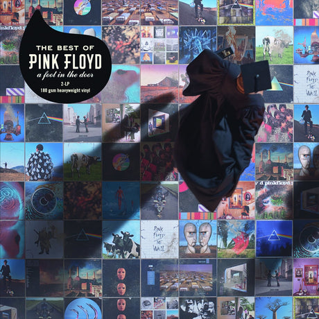 Collage of album cover images with 'Pink Floyd' branding