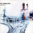 Album cover for 'OK Computer' by Radiohead with abstract design and text.
