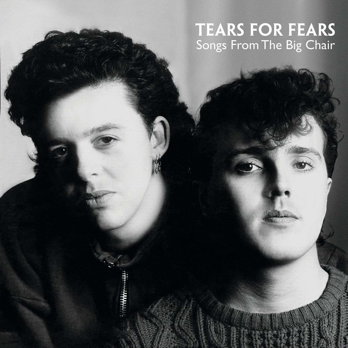 Black and white album cover with two people and 'Tears for Fears' text.
