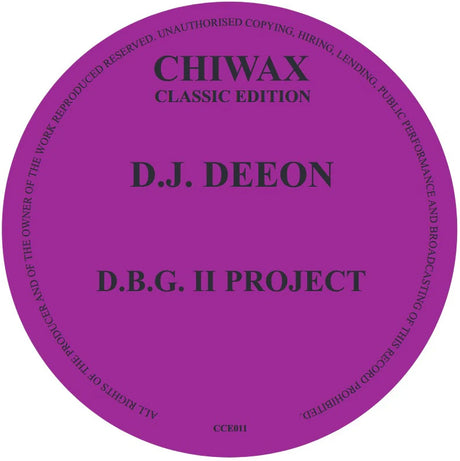 A circular purple vinyl record cover for Chiwax's 'Classic Edition' of D.J.
