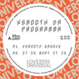 Vinyl record label with text and branding on an orange background