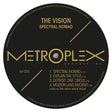 Vinyl record label with 'The Vision' and 'Spectral Nomad' text on a black background.