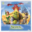 Shrek Original Movie Picture Scroll album cover featuring Shrek, Princess Fiona, Donkey, and the dragon Sminch against a castle backdrop, with the title 'Shrek' at the bottom.