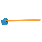 Blue spray paint cap with ultra long orange extended nozzle for distance spraying. 