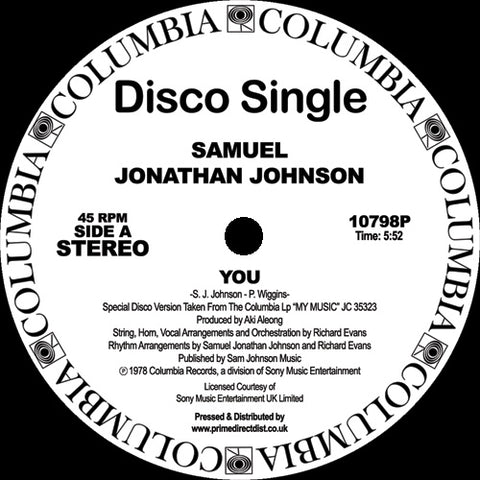 Samuel Jonathan Johnson - You 12-Inch