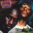 Album cover art for Mobb Deep's 'Infamous' featuring an image of the duo with a cityscape in the background, along with various smaller images depicting scenes related to the album's themes.