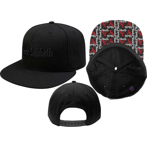 Black Sabbath Unisex Snapback Hat - Black Logo