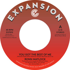 Ronn Matlock - You Got The Best Of Me 7-Inch