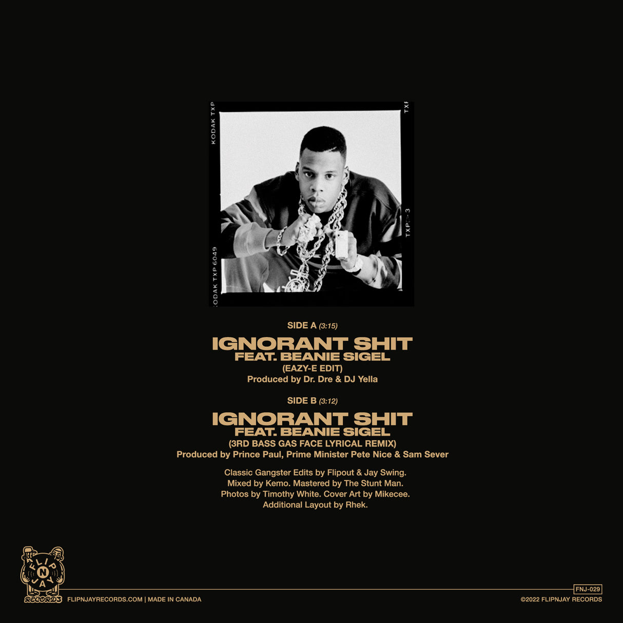 Jay-Z Classic Gangster Edits By Flipout & Jay Swing – Ignorant Shit 7-Inch