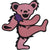 Grateful Dead Standard Patch - Pink Dancing Bear