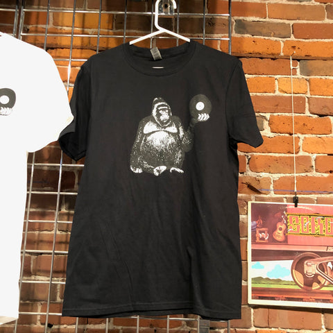 Beat Street Records T-Shirt (Black and White Gorilla On Black)