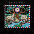 Album cover art for Khruangbin - Hasta El Cielo featuring a colorful illustration of an eye, trees, and animals against a starry background.
