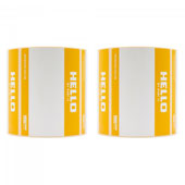 Montana Hello My Name Is Stickers Yellow