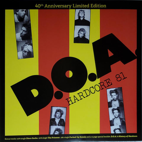 D.O.A. - Hardcore 81 (40th Anniversary white Vinyl Edition)