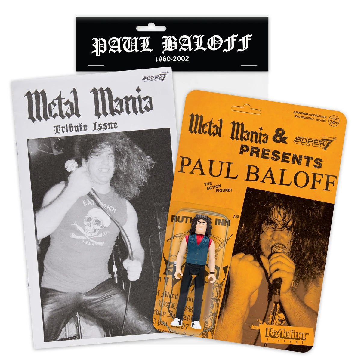 Paul Baloff ReAction Figure Metal Mania Fanzine Bundle – Beat