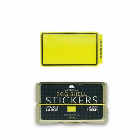 Egg Shell Sticker Pack (Line Border) - Yellow