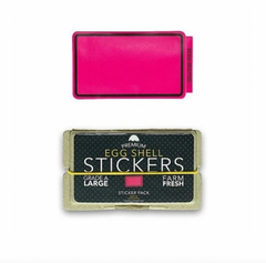 Egg Shell Sticker Pack (Line Border) - Pink