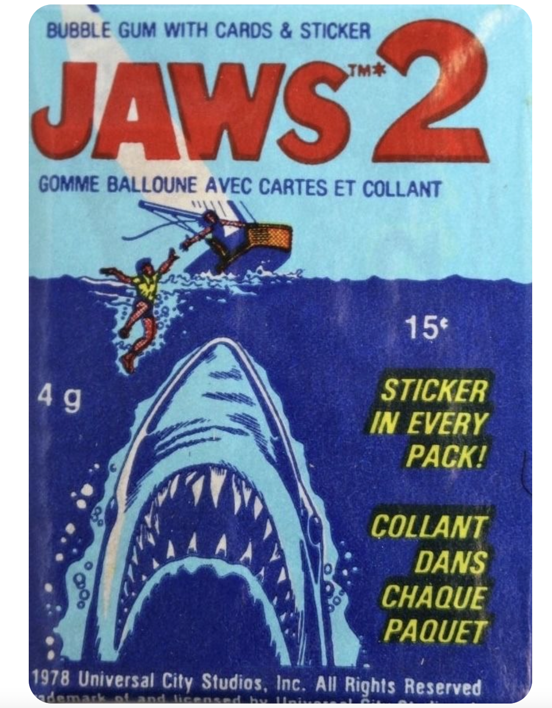 Jaws 2 - Sealed Pack of Trading Cards