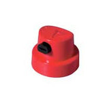 A red calligraphy cap with an extended flat valve, designed for creating calligraphy style lettering.