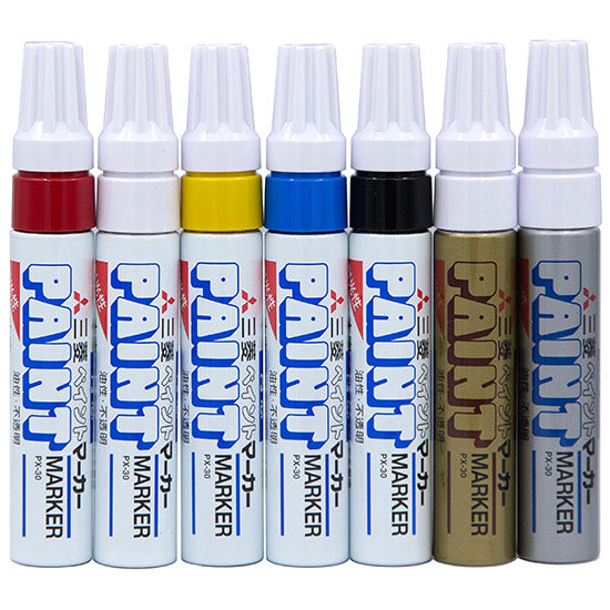 Uni Coloured Broad (4-8.5) PX-30 White Oil Paint Arker Pen Etal